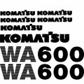 Aftermarket New Komatsu Wheel Loader WA600 NS (New Style) Decal Set KOMWA600NSDECALSET
